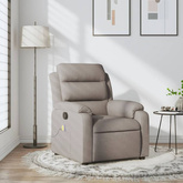 vidaXL Rozkładany fotel masujący, taupe, obity tkaniną wariant 12