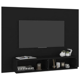 vidaXL Wisząca szafka pod TV, czarna, 120x23,5x90 cm