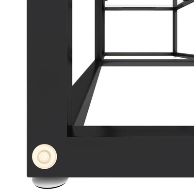 vidaXL Szafka pod TV, bezbarwna, 140x40x40,5 cm, szkło hartowane