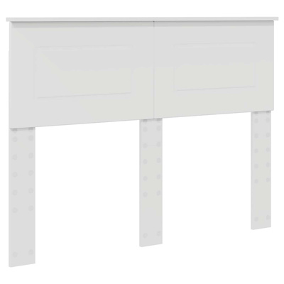 Ramka łóżka Z zagłówkiem Biały 137 x 203 cm Drewno inżynieryjne