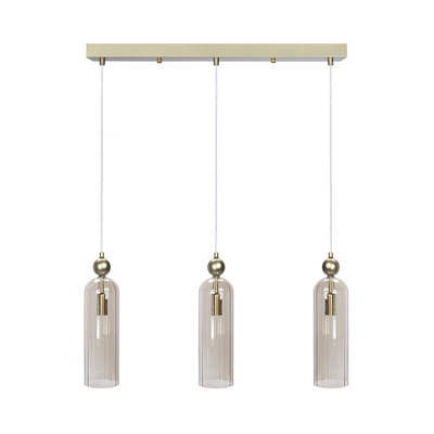 Lampa Dekoracyjna Wisząca AM202 3xE14 Złota Regina