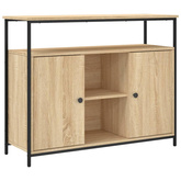 Komoda Sonoma Oak 100x35x80 cm Drewno konstrukcyjne