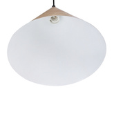 Dunca Lampa Wisząca 32 Czarny 1X40 E27 Klosz Jasny Dębowy