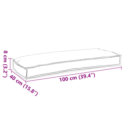 Poduszka Antracyt 100 x 40 x 8 cm Materiał Oxford