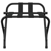 Stojak bagażowy z oparciem, czarny, 56x39x52 cm