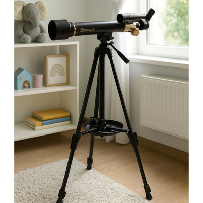 Teleskop Astronomiczny Edukacyjny Aluminiowy Akcesoria Statyw 1.35 M