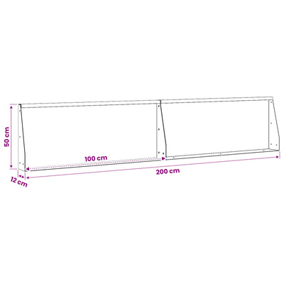 Mur oporowy 2 szt. 100 x 12 x 50 cm Stal Oliwkowy zielony