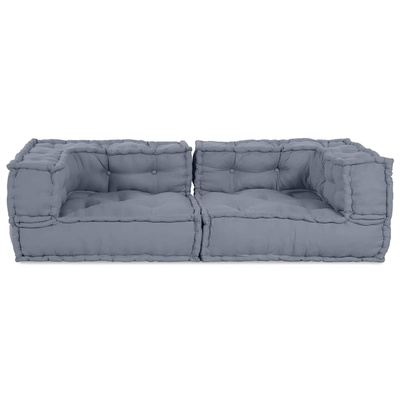Modularna jednostka sofy 3 pcs Szary 140 x 70 x 36 cm tkanina