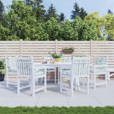 Poduszka na zewnątrz 6 pcs Biały 100 x 50 x 7 cm tkanina