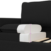 Sofa Czarny 126 x 81 x 87,5 cm tkanina