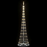 Choinka świąteczna LED z podstawą Ciepła biel 250 cm Metal