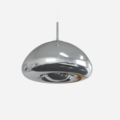 Lampa Wisząca Szklana E27 Srebrna Abruzzo Zonda