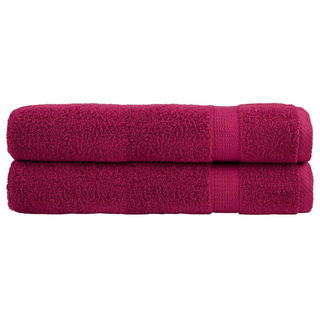 Ręczniki premium, SOLUND, 2 szt., bordowe, 100x200 cm, 600 g/m?