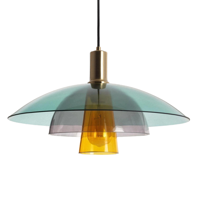 Lampa Wisząca Szklana Kolorowa E27 45cm Abruzzo Koloreno