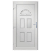 vidaXL Drzwi zewnętrzne, białe, 88x208 cm, PVC