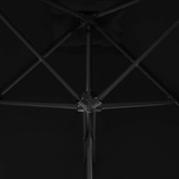 Parasol ogrodowy na stalowym słupku, czarny, 250x250x230 cm