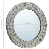 vidaXL Lustro, 50 cm, wiklina