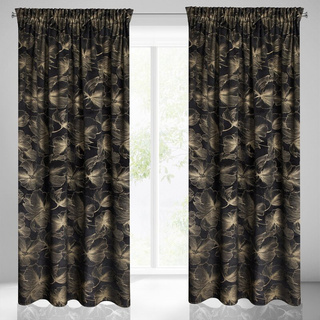 Zasłona Stella czarna 140x300