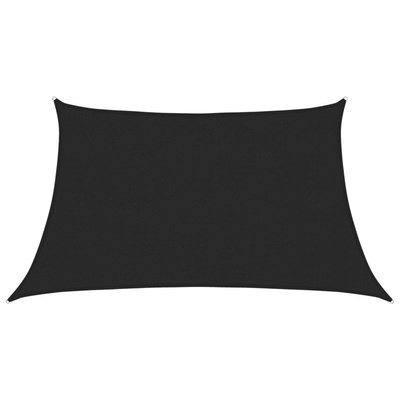 Żagiel przeciwsłoneczny, 160 g/m?, czarny, 3/4x2 m, HDPE