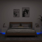 vidaXL Wiszące szafki nocne z LED, 2 szt., białe