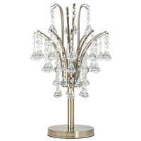 Lampka nocna biurkowa stołowa kryształowa MONTE CARLO 1 x60W E27 złoty wariant 4