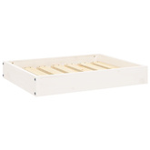 vidaXL Legowisko dla psa, białe, 61,5x49x9 cm, lite drewno sosnowe