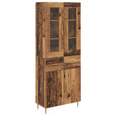 Highboard 2 szt. Stare drewno 69,5 x 34 x 180 cm