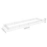 vidaXL Podwyższona donica gabionowa, galwanizowana stal, 400x100x20 cm
