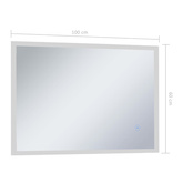 vidaXL Lustro łazienkowe z LED i czujnikiem dotykowym, 100x60 cm