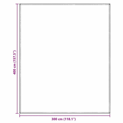 Dywan pod namiot Jasnoszary 400 × 300 cm Polietylen