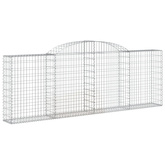 Kosze gabionowe, 10 szt, 300x30x100/120cm, galwanizowane żelazo