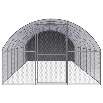 Klatka zewnętrzna dla kurcząt, 3x10x2 m, stal galwanizowana