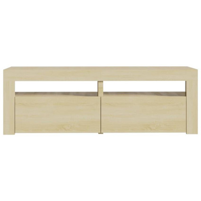 vidaXL Szafka pod TV z oświetleniem LED, dąb sonoma, 120x35x40 cm
