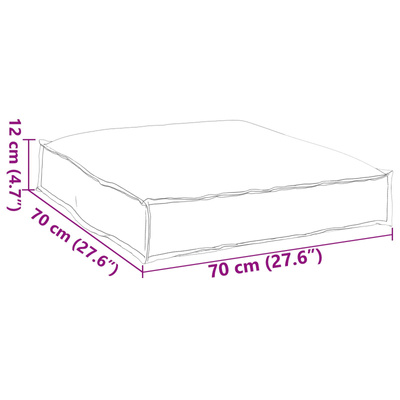 Poduszka Antracyt 70 x 70 x 12 cm Materiał Oxford