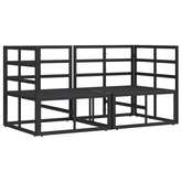 2 szt. Meble Ogrodowe Metal Czarny i antracyt