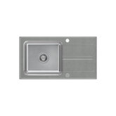 RALPH 111 Fusion GraniteQ silver stone z komorą stalową (780x430x190) z syfonem manualnym i zaślepką