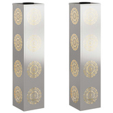 Słoneczna LED lampa na ścieżkę 2 pcs Srebrny Stal nierdzewna