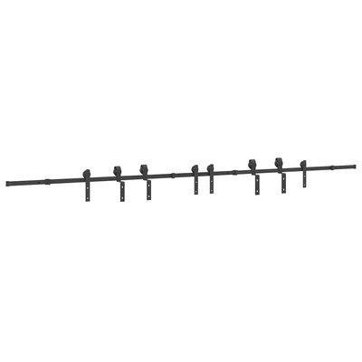 System do montażu drzwi przesuwnych, 400 cm, stal, czarny