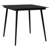 5-częściowy zestaw mebli ogrodowych, czarny, rattan PVC