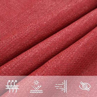 Żagiel przeciwsłoneczny, 160 g/m?, czerwony, 5x5x5 m, HDPE