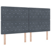 Łóżko z pojemnikiem i materacem LED ciemnoszary 180 x 200 cm