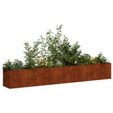 Doniczka Rusty 280x40x40 cm Stal nierdzewna