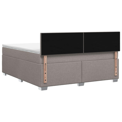 Łóżko Box Spring z materacem i LED Ciemnoszary 140 x 190 cm