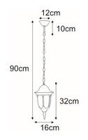 Wisząca lampa zewnętrzna K-5007H/N z serii VASCO KAJA
