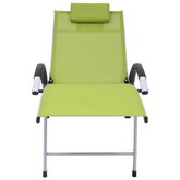 vidaXL Leżak, aluminium i tworzywo textilene, zielony