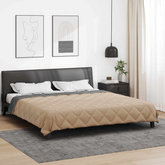 Kołdra na cały rok Antracyt i Taupe 220 x 240 cm Mikrofibra