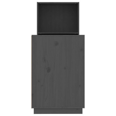 vidaXL Biurko, szare, 110x53x117 cm, lite drewno sosnowe
