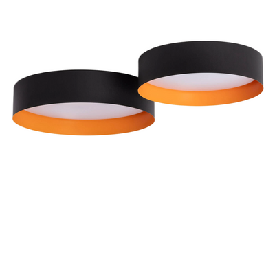 Plafon Okrągły Czarno-Złoty 30W ?38cm Abruzzo Bora