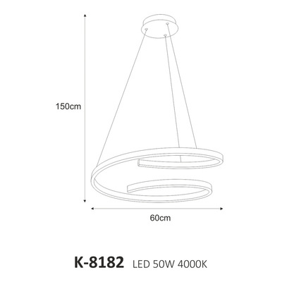 Lampa wisząca K-8182 z serii KOLOSO