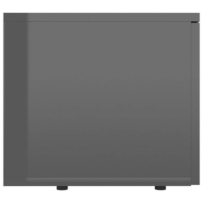 vidaXL Szafka pod TV, szara, wysoki połysk, 80x34x30 cm